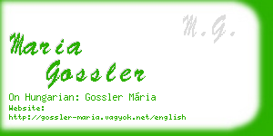 maria gossler business card